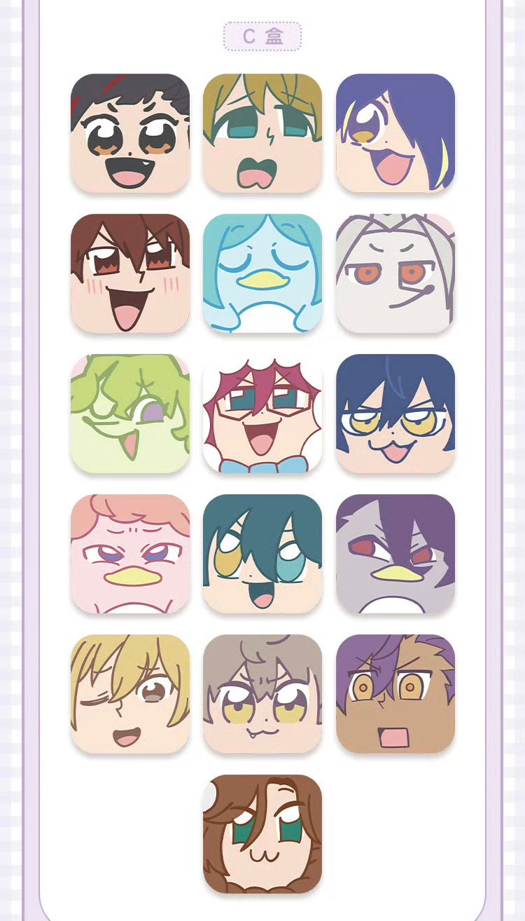 【2603予約】偶像夢幻祭　ぶくスタお顔シリーズレザーバッジ第3弾　anst中国  中国限定グッズ代行