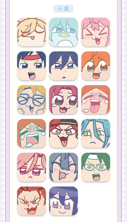 【2603予約】偶像夢幻祭　ぶくスタお顔シリーズレザーバッジ第3弾　anst中国  中国限定グッズ代行